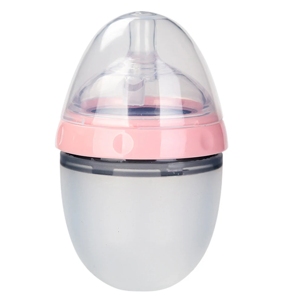 Baby Milk Bottle Baby Breast milk Bottle Wide Neck Silicone NIpple Feeding Weaning Milk Container Breast Milk Weaning Artifact