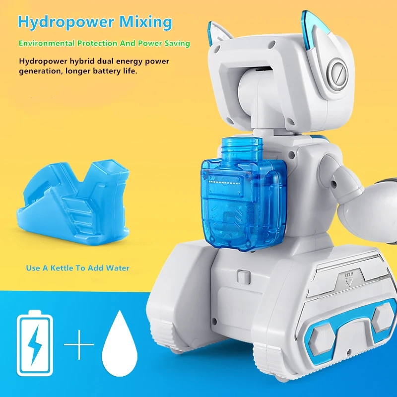Water And Electric Mix RC Robot Fingerprint Recognition Touch Sensing Obstacle Avoidance Sing And Dance Flash Eye RC Toy For Kid 4