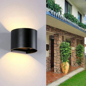 

6W Waterproof AC85-265V Wall Mounted LED Wall Lamp Modern Nordic Lighting Indoor Wall Lamp Living Room Porch Outdoor