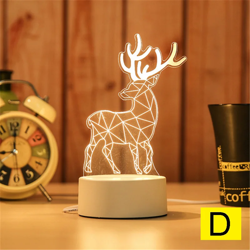 Мультфильм ночник 3D светодиодный USB мечта мягкий свет настольный ночник горячая распродажа