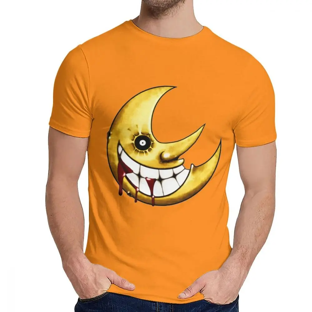 Soul Eater Moon футболка с круглым вырезом в стиле ретро мужские большие S-6XL Большие размеры футболка - Цвет: Оранжевый