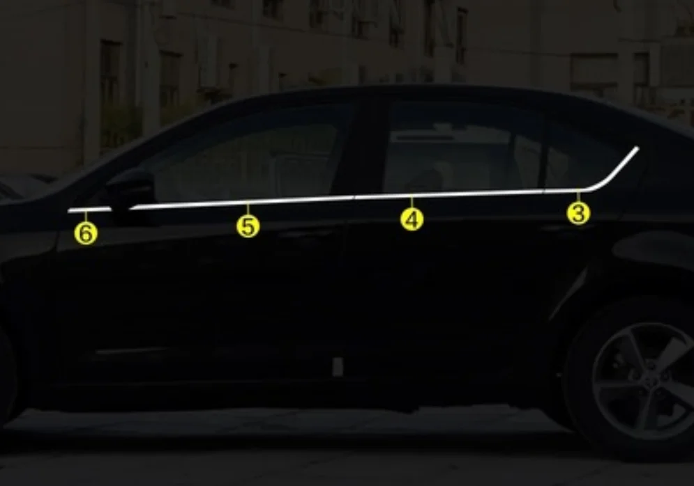 Автомобильный Стайлинг, отделка окна автомобиля из нержавеющей стали для Skoda Octavia