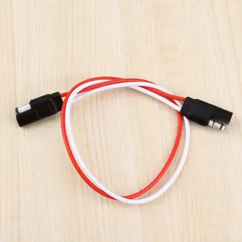 

1.25ft 2-Pin SAE Plug Trailer Light Wiring Harness Extension Cable Flat Wire Connector Trailer Car Taillight Signal Sync Supply