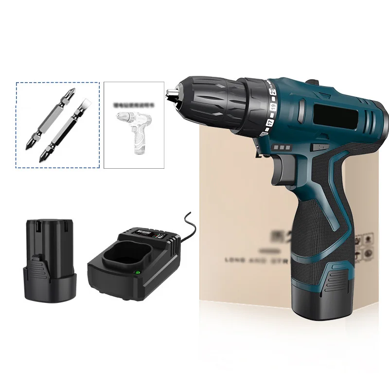 

Cordless Hand Electric Screwdriver Drill 16.8V Rechargeable Lithium Battery 1750 Rpm Plastic Paper Toolbox Screwing Drilling