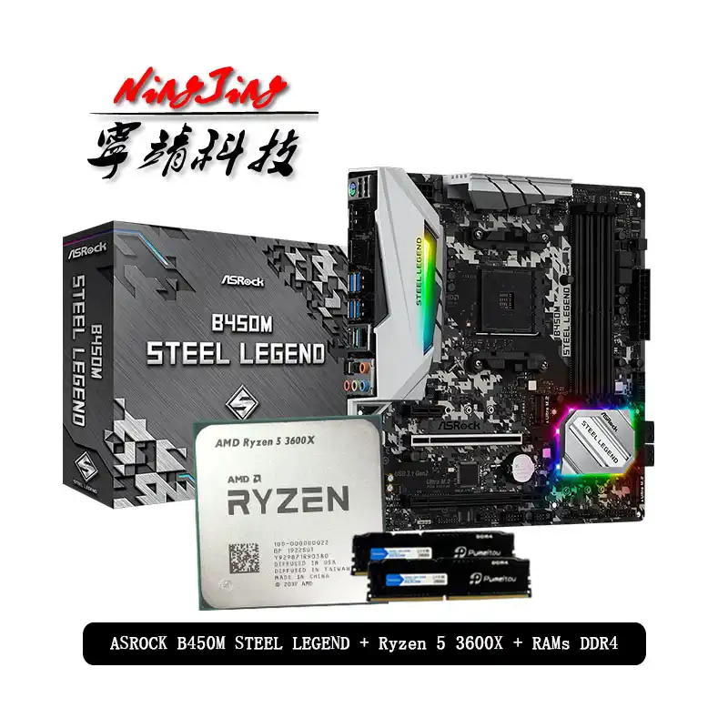 asrock b450m steel legend ryzen 5 3600x