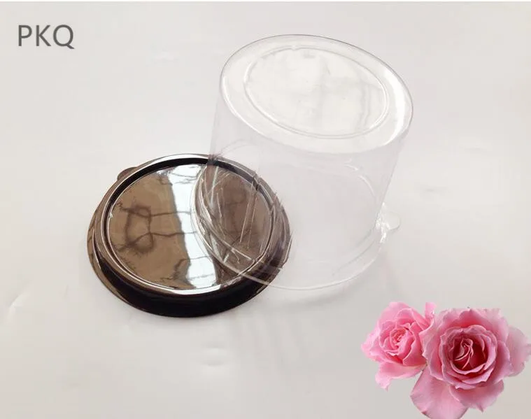 

100pcs 2 Inch Clear Plastic Cupcake Case Cake Packaging Box Dome Favor Container Cake Box Wedding Favors Boxes Supplies