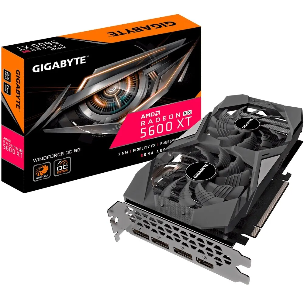 Видеокарта Gigabyte Gaming AMD Radeon RX 5600XT 1620MHz 6144MB 12000MHz 192 bit RTL [GV-R56XTWF2OC-6GD] | Компьютеры и офис