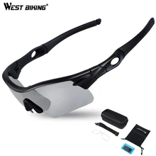 WEST BIKING Polarized Cycling Glasses UV400 Photochromic Sport Sunglasses Bike Goggles Myopia Frame Gafas Ciclismo Bike Eyewear