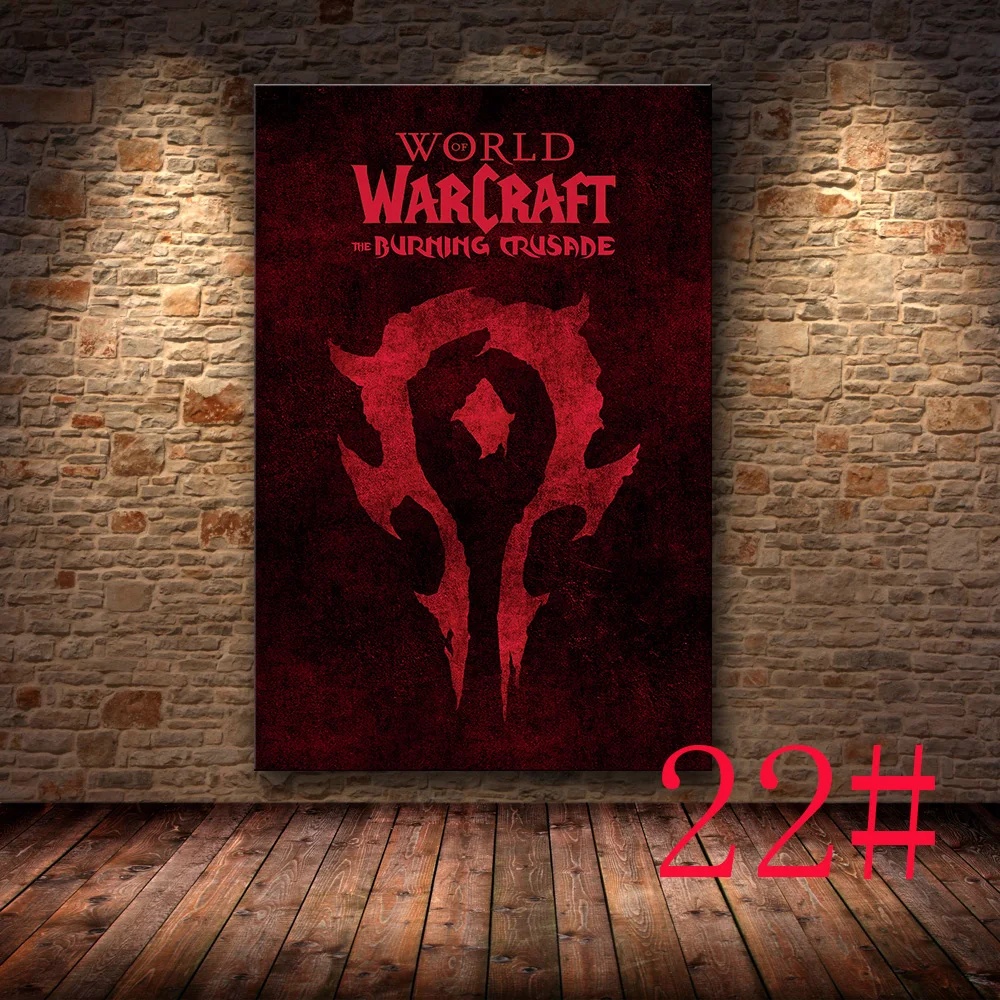 22 Без рамы Плакат Украшение живопись World of Warcraft 8,0 карта на HD холсте Картина на холсте настенная живопись холст - Цвет: 22