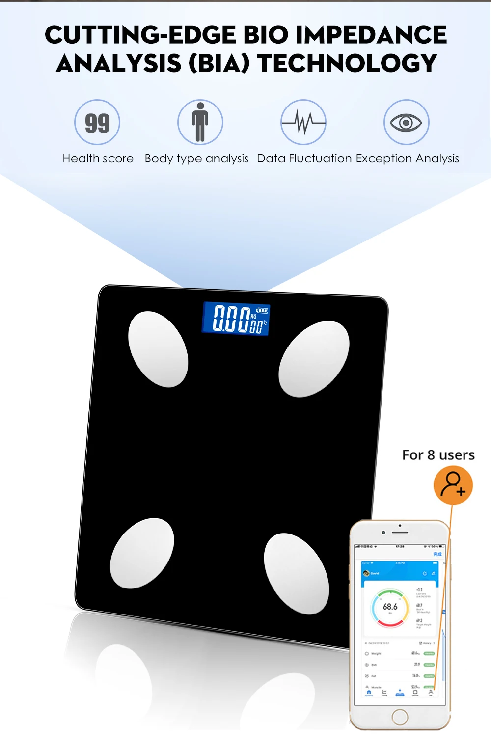 Generic Smart Weight Scale Bathroom BMI Analyzer Body Fat Scale Jumia