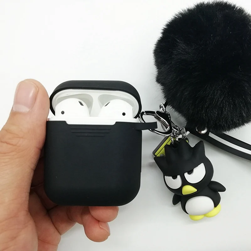 Cute Cartoon Silicone Shockproof Headset Case For AirPods Wireless Bluetooth Earphone Cases With Kawaii Pendant