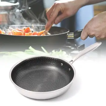 

Frying Pan Stainless Steel 3-layer Non-stick Universal Gas Induction Cooker 28cm/26cm