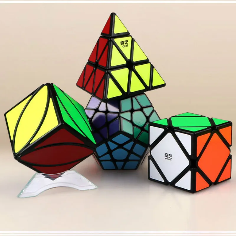 Mofangge 4 шт./компл. QiYi магический куб Набор Подарочный набор 2x2x2/3x3x3/4x4x4/5x5x5 спидкуб Megaminx Профессиональный кубики забавные игрушки для малышей