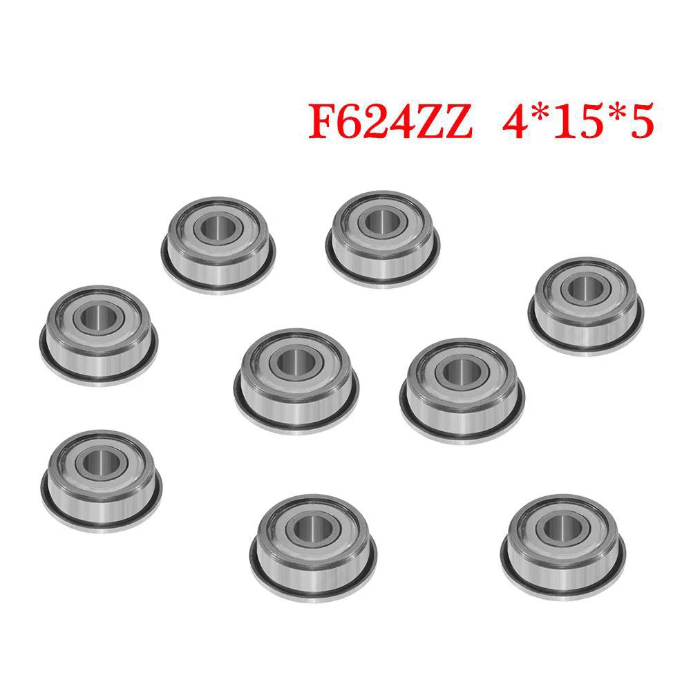 10 шт. фланцевые шариковые подшипники F604ZZ F623ZZ F624ZZ F625ZZ F684ZZ F688ZZ 3D принтеры части глубокий паз шкив колеса алюминиевая часть
