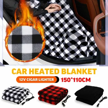 

150X110cm Electric Heating Blanket 12V Safety Portable Winter Warming Heated Carpet for Truck Home Office Removable Washing