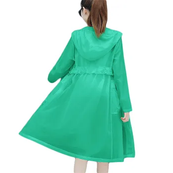 

Sunscreen jacket women green plus size loose hooded 2020 summer new chic long ultra thin uv protection outdoor riding coat LR798