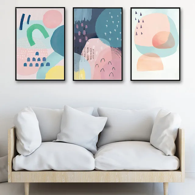 

Nordic Style Poster Abstract Geometric Graphics Picture Canva Art Printing Wall Painting For Children's Room Decoration Painting