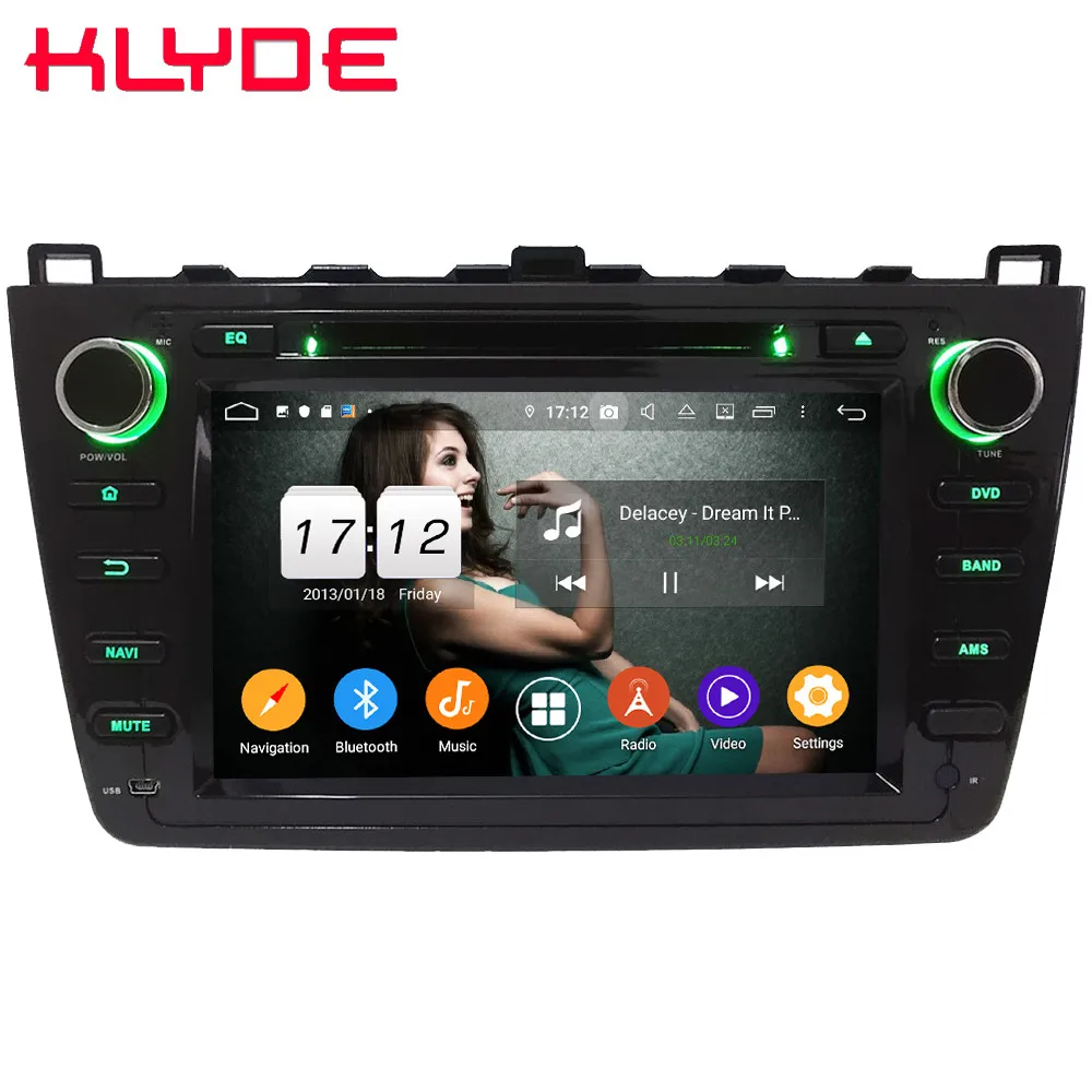 Klyde ips 4G wifi Android 9 Восьмиядерный 4 Гб ОЗУ 64 Гб ПЗУ DSP BT автомобильный DVD мультимедийный плеер стерео для Mazda 6 Ультра Ruiyi 2008