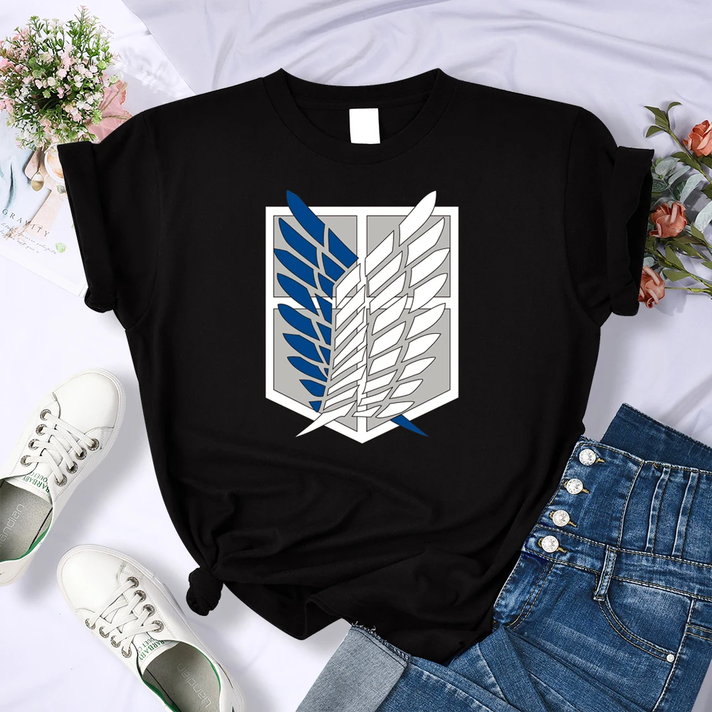 Anime Attack on Titan Comics Printing T-Shirts Female Harajuku Brand Tshirt Summer Crewneck  Clothing Fashion Oversize T-Shirts tees