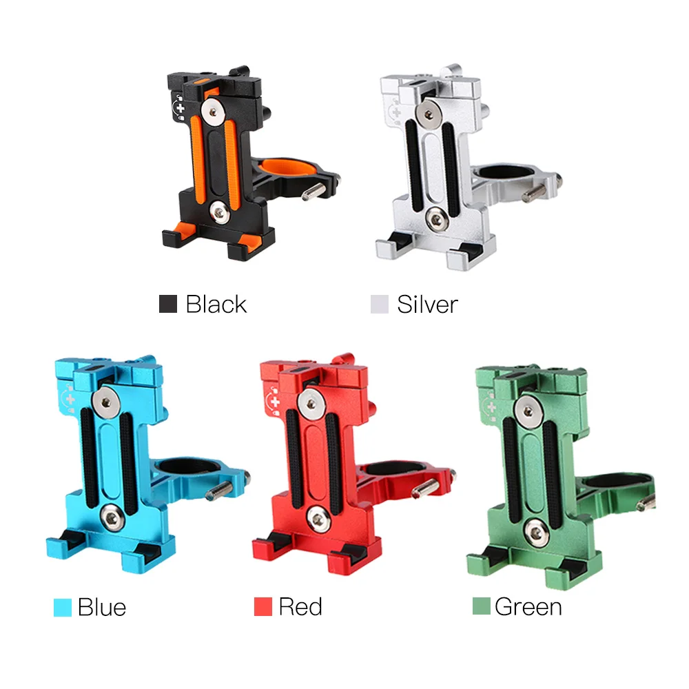 MTB Bike Phone Holder Mount Adjustable Cycling Phone Cradle 3.5 to 7IN Cellphone Clamp 360 Rotatable Rack
