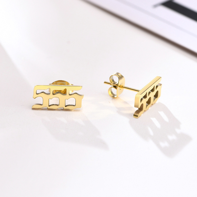 Earrings, Angel Number Earring 111 222 333 444 555 666 777 888 999, Women Earring, Christmas Gift, BFF Gift, Teacher Gift