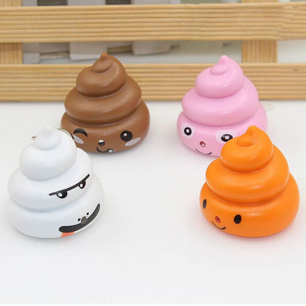Милые мягкие игрушки Poo Форма светодиодный светильник и звук лампа флэш-светильник брелок детский подарок игрушка L723