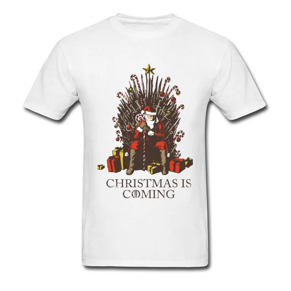 Забавная футболка для мужчин на Рождество игра Санта-престолов футболки топы с