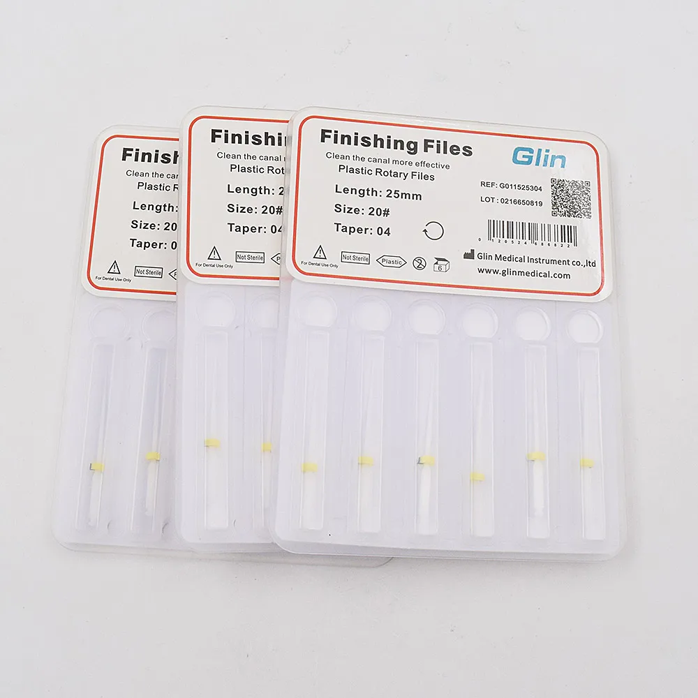 Endo Rotary Files Dental Pulp Files Dental Plastic Rotary Finishing Files 25mm 04 Taper Endo Files Used For Clean the canal more effective