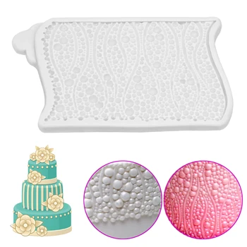 

NICEYARD Birthday Bubbles Pattern Pearls Seaweed Silicone Fondant Cake Mold Chocolate Candy Paste Sugar Craft Mould