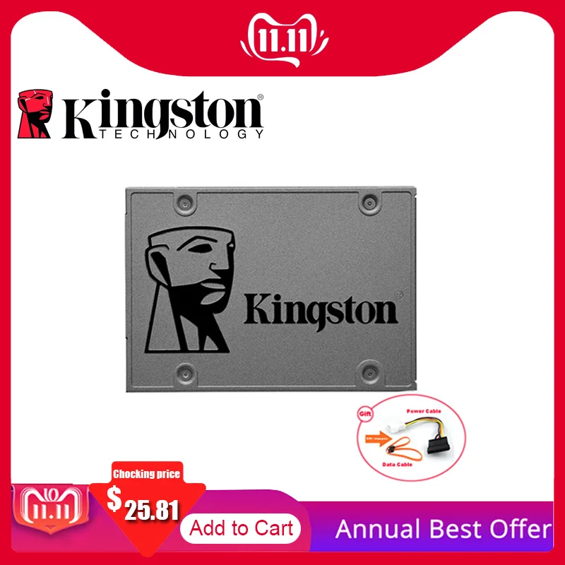 Vente Kingston haute qualité HD SSD disque dur 120 go SSD SATA 3 60GB 240 GB 480GB 960GB 1 to HHD 2.5 disque pour la Promotion des ordinateurs portables