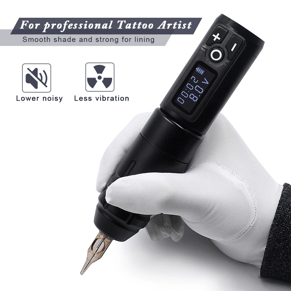

Professional Wireless Tattoo Machine Replaceable Battery Customized Motor Wireless Tattoo Pen For Tattoo Artists Liner Shader