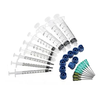 

27Pcs/Set Dispensing Needle Kits Blunt Tip Syringe Needles Cap Refilling Measuring Welding Liquids Industrial Glue Applicator