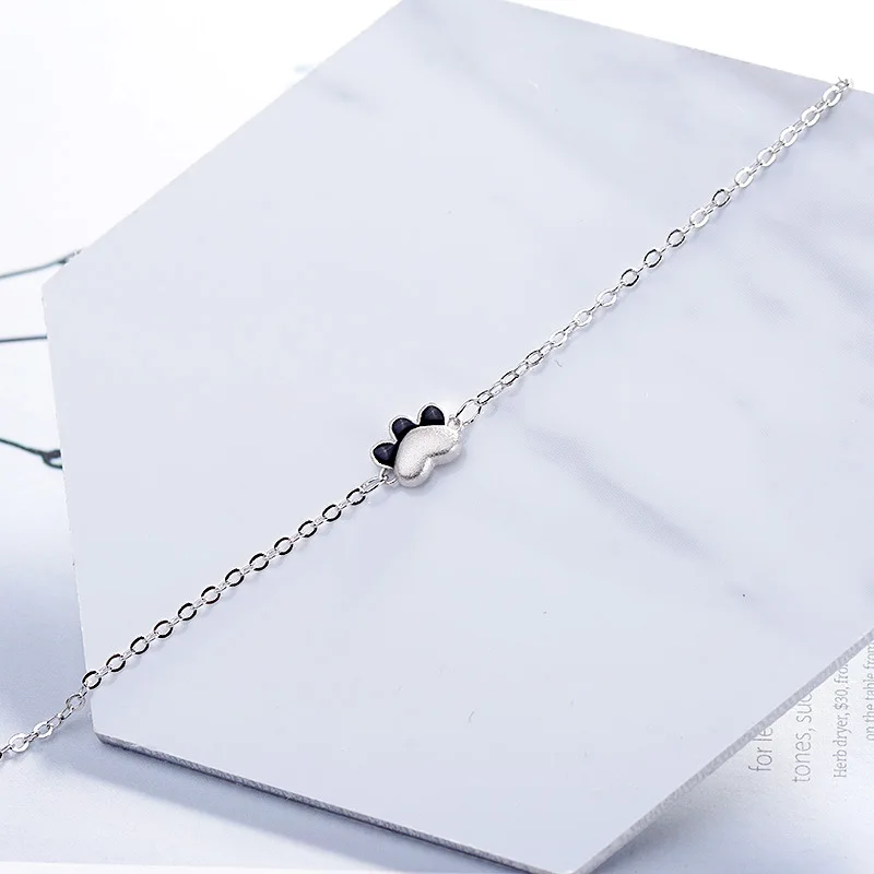 Goedkoop TSHOU95 Leuke kat claw kitten armband sieraden zilveren sieraden rvs sieraden