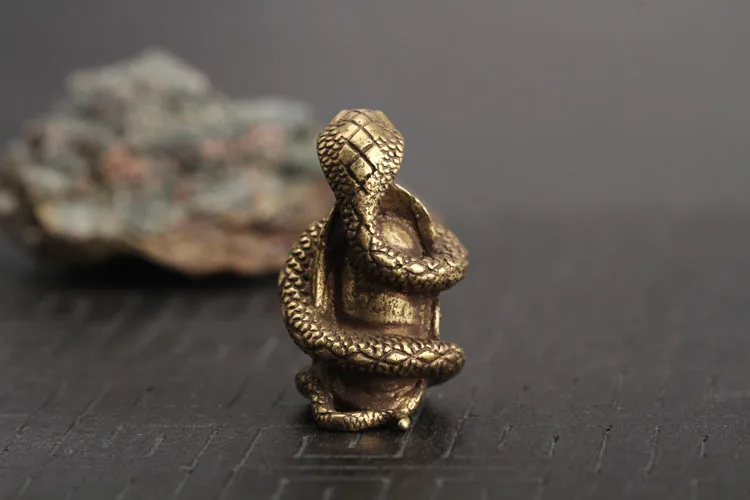 Pure Copper Snake Statue Desktop Decorations (12)