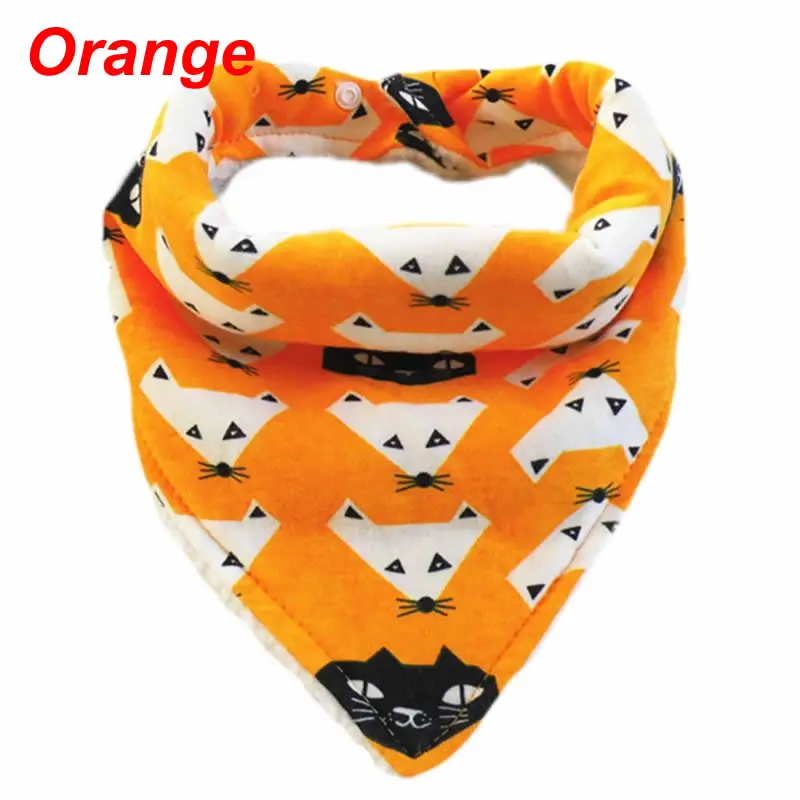 Orange Утолщенные нагрудники зимний хлопчатобумажный шарф для маленьких мальчиков и девочек полотенце для кормления новорожденных U90B - Цвет: Orange
