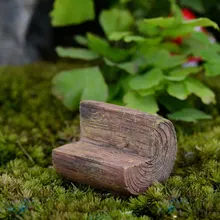 DIY растительный декор орнамент смолы дома миниатюрная безделушка Изысканный мини пейзаж садовый Аксессуар Открытый стул