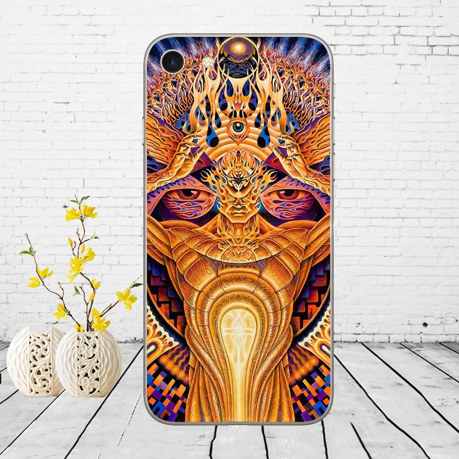 198DD психоделический рисунок мягкий силиконовый чехол для iPhone 5 5S SE 6 6s 8 plus 7 7 Plus X XS SR MAX чехол - Цвет: 13