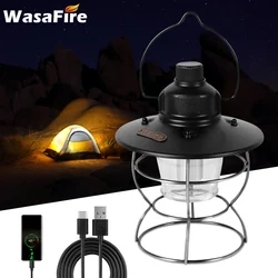 Portable Lantern 50W USB Rechargeable LED Bulb Portable Candle Flame Lamps Outdoor Camping Light 3 Modes Power Bank Flashlight