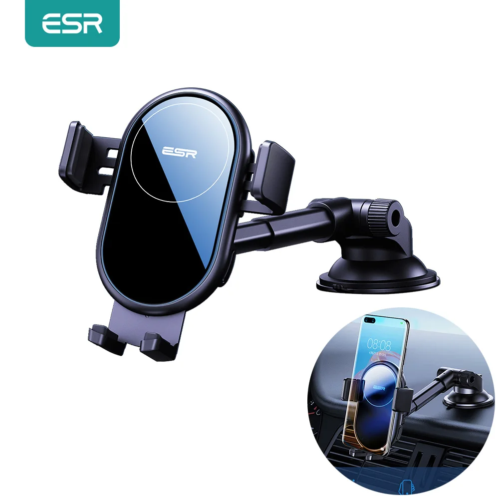 ESR Qi Wireless Car Charger Phone Holder 15W Fast Wireless Charger for iPhone SE 2020 11 Pro X XR XS Max for Samsung huawei Mi