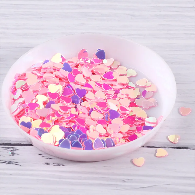 

3mm 4mm 6mm Pink Heart Sequins Nail Glitter Loose Glitter Paillettes Craft For DIY Nail Art Beauty Makeup Material 10g