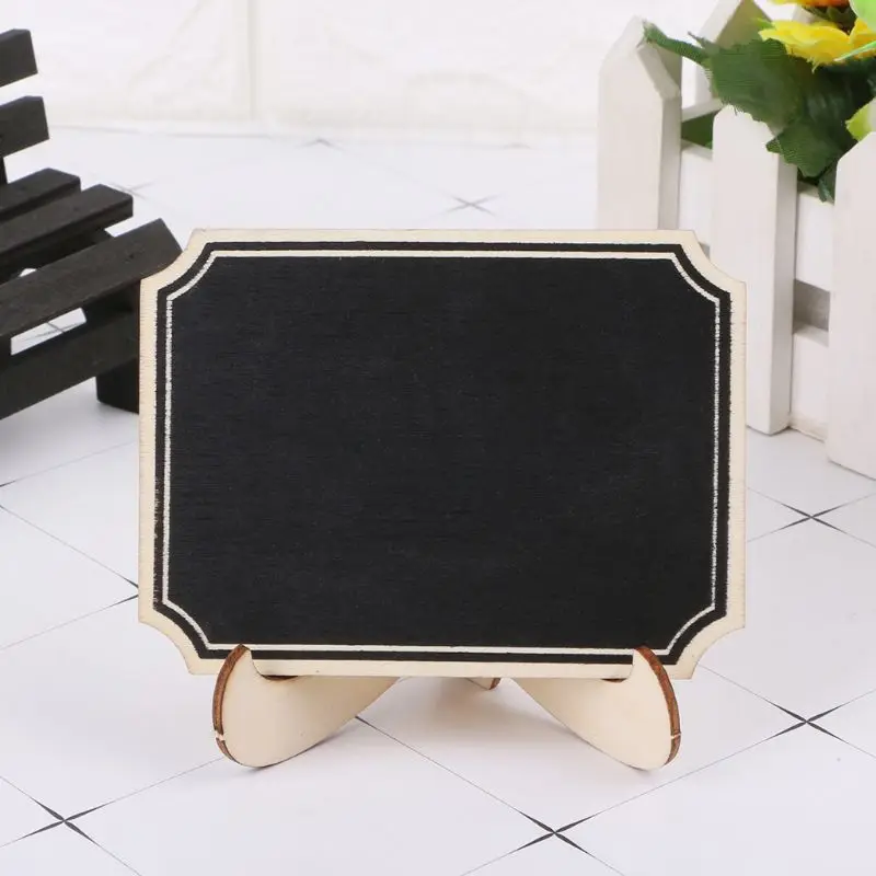 10pcs Wooden Mini Blackboard Price reduction Table Memo low-pricing Sign Chalk Stand Message