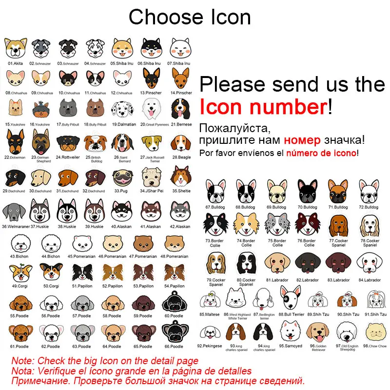 I Choose Icon Персонализированная бирка для собак со значком, акриловая идентификационная бирка ручной работы для ошейника для собак, щенков, Очаровательная табличка с подвеской, товары для домашних животных - Цвет: I Choose Icon