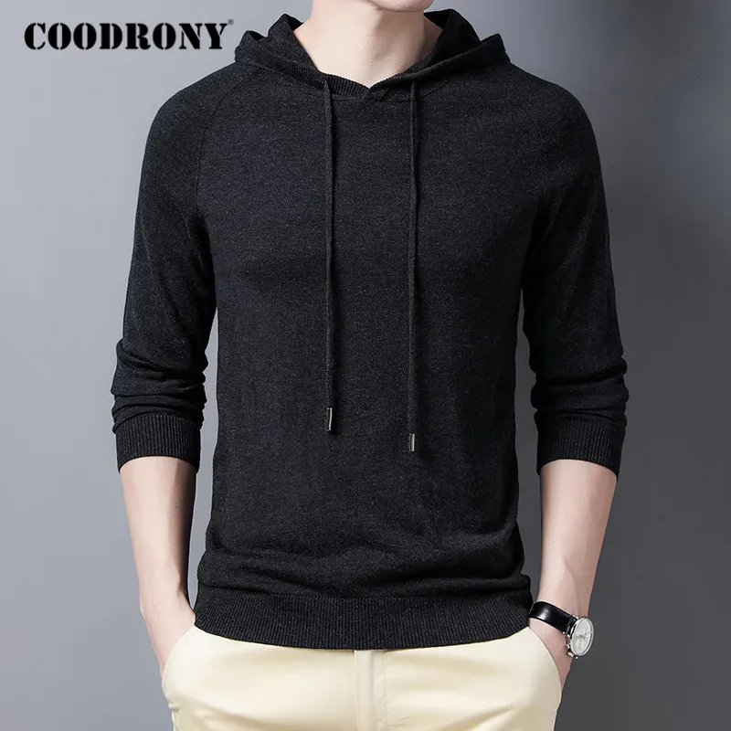 

COODRONY Brand Hooded Sweater Men Clothes 2020 New Arrival Casual Knitwear Pull Homme Autumn Winter Soft Wool Pullover Men C1179