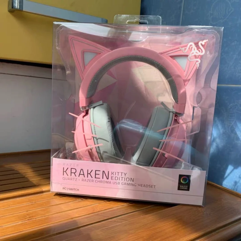 Original Razer Kraken Kitty edition cat ears headphone Quartz pink