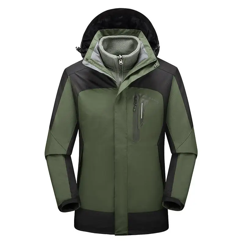 Mannen Thicken 3 in1 Jas Winter Fleece warm Hooded Winddicht Sport Windjack Jas Outdoor Wandelen Klimmen Jas Twee Stukken Mannen Thicken 3 in1 Jas Winter Fleece warm Hooded Winddicht Sport Windjack Jas Outdoor Wandelen Klimmen Jas Twee Stukken