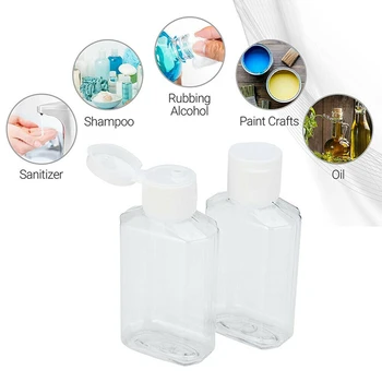 

20Pcs 60Ml Bottle Portable Travel Clear Empty Refillable Liquid Bottle Empty Transparent Bottle