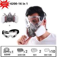 6200 Respirator Gas Mask Anti Dust Respirator Face Gas Mask Protection Industrial Gas Masks with Filters Widely Used
