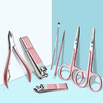 

Pro Pedicure Manicure Tool Kit Nail Clippers Set Acne Care Tool File Nail Scissors Nail Trimmer For Salon Eyebrow Needle K9L4