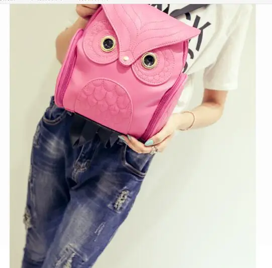 1pcs/lot Cute Owl Fashion Backpacks Cartoon owl Women Backpack Softback School Bags Teenage Backpacks 4colors