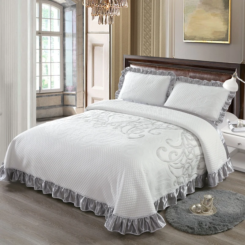 

40 New Luxury Bed spread bedspread King Queen size Bed cover set Mattress topper Blanket Pillowcase couvre lit colcha de cama